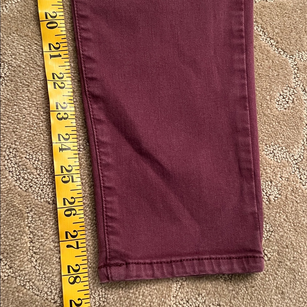 American Eagle Burgundy Super Low Jegging  Jeans, Sz 14 - Picture 4 of 6